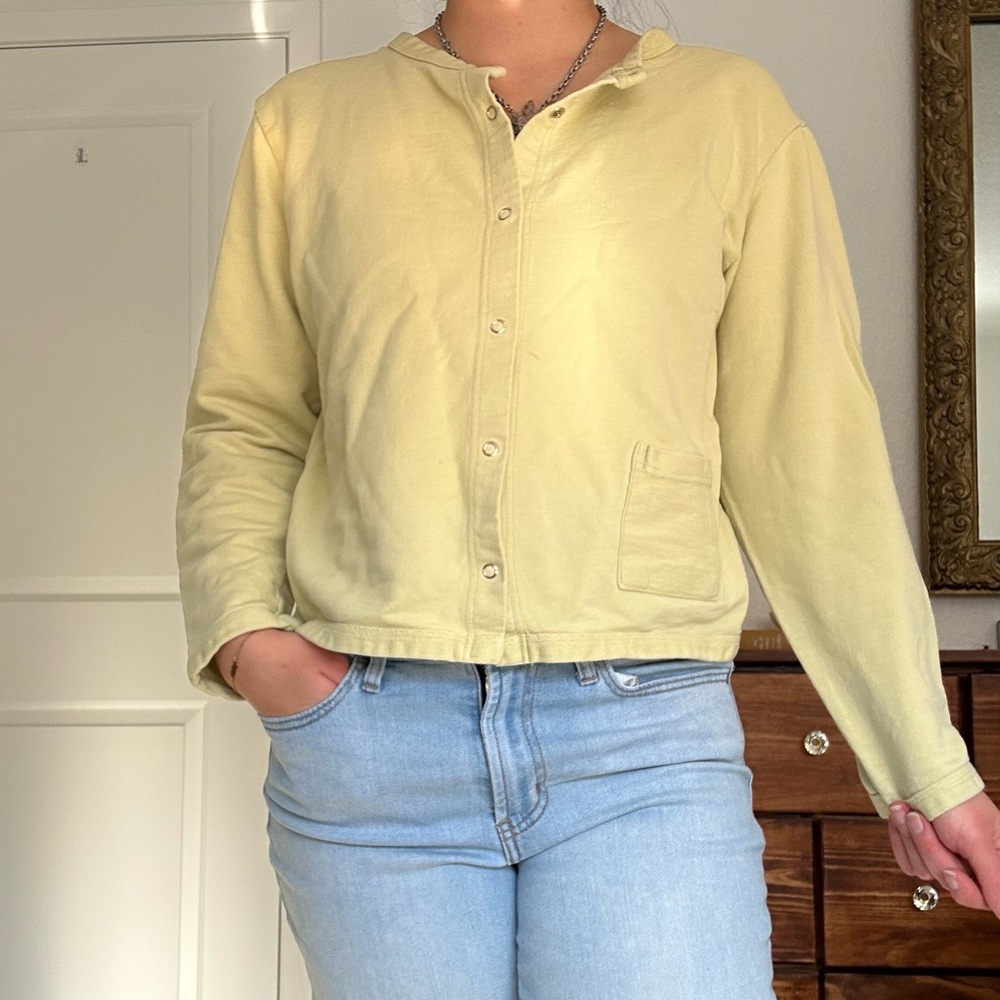 J. Jill Light Yellow Utility Jacket